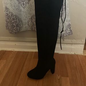 Black Thigh High Boots